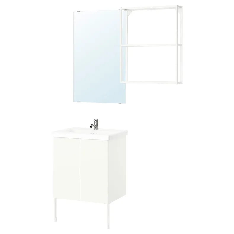IKEA ENHET ЕНХЕТ, ванна, білий, 64x43x87 см 795.476.72 фото №1