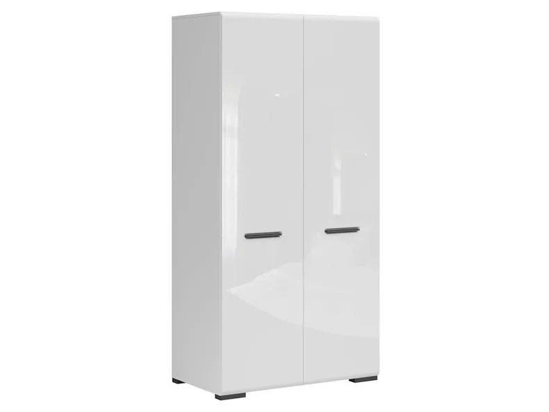 BRW Двухдверный шкаф Ассен 100 см белый глянец, белый/глянцевый белый SZF2D/20/10-BI/BIP фото №1