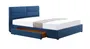 Двоспальне ліжко HALMAR MERIDA з шухлядою 160x200 см - синє фото
