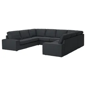IKEA KIVIK КИВИК, 6-местный п-образный диван, Трезунд антрацит 594.943.92 фото
