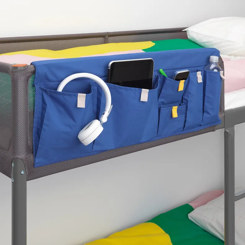 IKEA MÖJLIGHET МЕЙЛІГХЕТ, кишеня для ліжка, синій, 75x27 см 804.213.89 фото №3