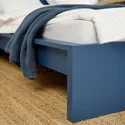 IKEA MALM МАЛЬМ, каркас ліжка, високий, синій/Лурьой, 160x200 см 595.599.39 фото thumb №8