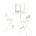 IKEA NORBERG НОРБЕРГ / FRANKLIN ФРАНКЛІН, стіл+2 стільці, білий / білий 694.816.95 фото thumb №1
