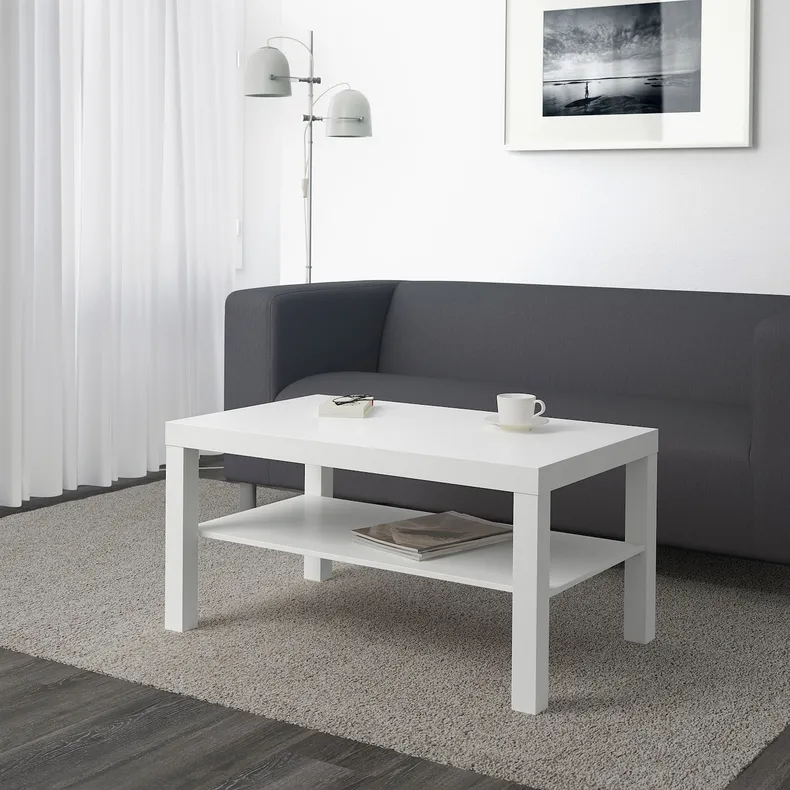IKEA LACK ЛАКК, журнальный стол, белый, 90x55 см 904.499.05 фото №3