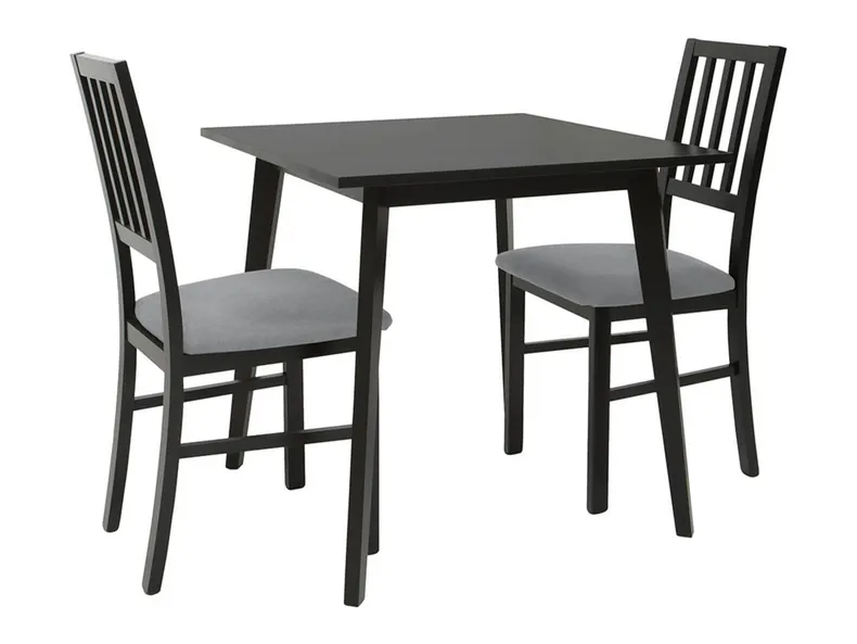 BRW Комплект: Стіл обідній та стільці (2 шт) BRW ASTI 80x76x75 см, сірий/чорний ASTI_STO_2KRS-TX058 фото №1
