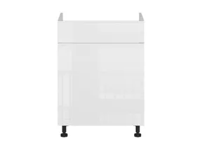 BRW Кухонный шкаф под мойку Tapo Special 60 см с выдвижным ящиком белый экрю, альпийский белый/экрю белый FK_DKS_60/82_SMB/B-BAL/BIEC фото