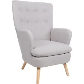 Кресло мягкое MEBEL ELITE SANTOS 2 ткань: светло-серый фото