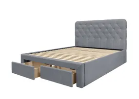 Двоспальне ліжко HALMAR MARISOL 160х200 см сіре фото