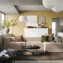 IKEA JÄTTEBO ЭТТЕБО, 4-местный модульный диван+козетка, правый / Самсала серый / бежевый 094.852.05 фото thumb №2