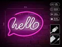 BRW Hello LED неоновый настенный светильник белый и розовый 093796 фото thumb №3