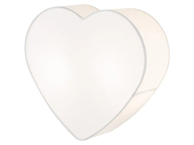 BRW Серце 2-точковий тканинний дитячий світильник білий 095011 фото №4