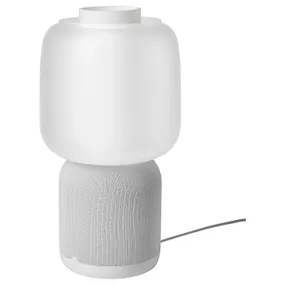 IKEA SYMFONISK СИМФОНИСК, лампа/Wi-Fi динамик,стеклян абажур, белый 994.309.25 фото