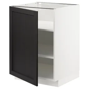 IKEA METOD МЕТОД, напольный шкаф с полками, белый / Лерхиттан с черными пятнами, 60x60 см 294.653.91 фото