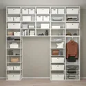 IKEA PLATSA ПЛАТСА, гардероб с 6 дверями, белый STRAUMEN зеркальное стекло / FONNES белый, 300x42x301 см 494.369.20 фото thumb №3