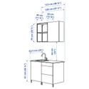 IKEA ENHET ЭНХЕТ, кухня, белый / бледный серо-зеленый, 123x63.5x222 см 494.991.92 фото thumb №9