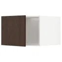 IKEA METOD МЕТОД, верхня шафа для холодильн / мороз кам, білий / СІНАРП коричневий, 60x40 см 594.676.14 фото thumb №1