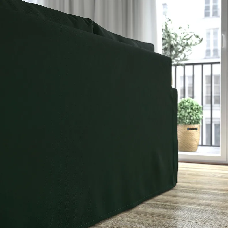 IKEA HYLTARP ХЮЛЬТАРП, 3-місний диван з кушеткою, прав, ТАЛЛЬМЮРА темно-зелений 895.149.92 фото №4