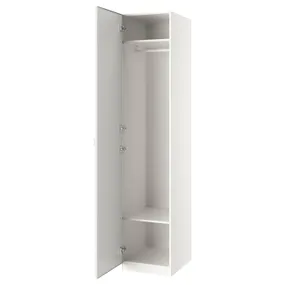 IKEA PAX ПАКС / ÅHEIM ОХЕЙМ, гардероб, комбінація, білий/дзеркальне скло, 50x60x236 см 393.361.48 фото