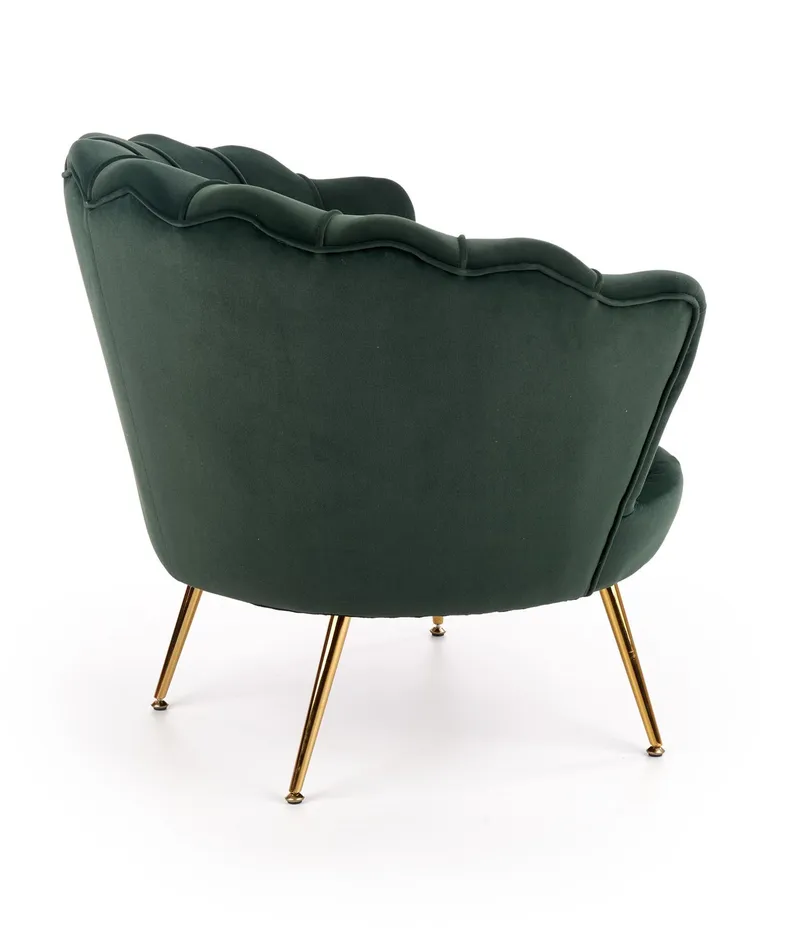 М'яке крісло HALMAR AMORINITO темно-зелений/золотий фото №3