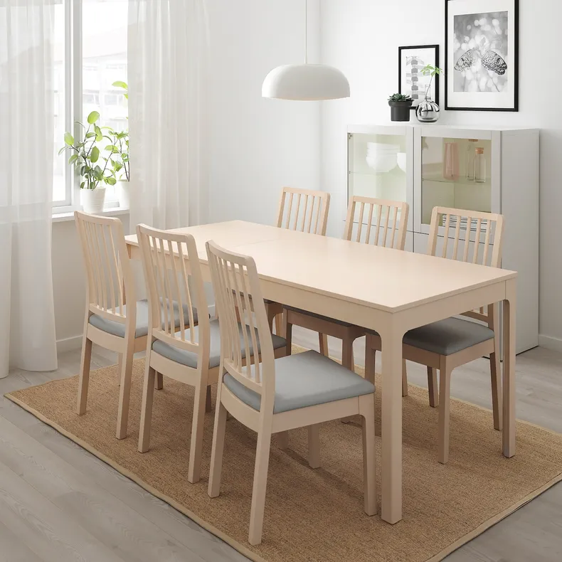 IKEA EKEDALEN ЭКЕДАЛЕН, стул, береза / светло-серый 003.410.23 фото №5