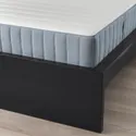 IKEA MALM МАЛЬМ, каркас кровати с матрасом, черный / коричневый / валевый твердый, 90x200 см 695.368.34 фото thumb №2