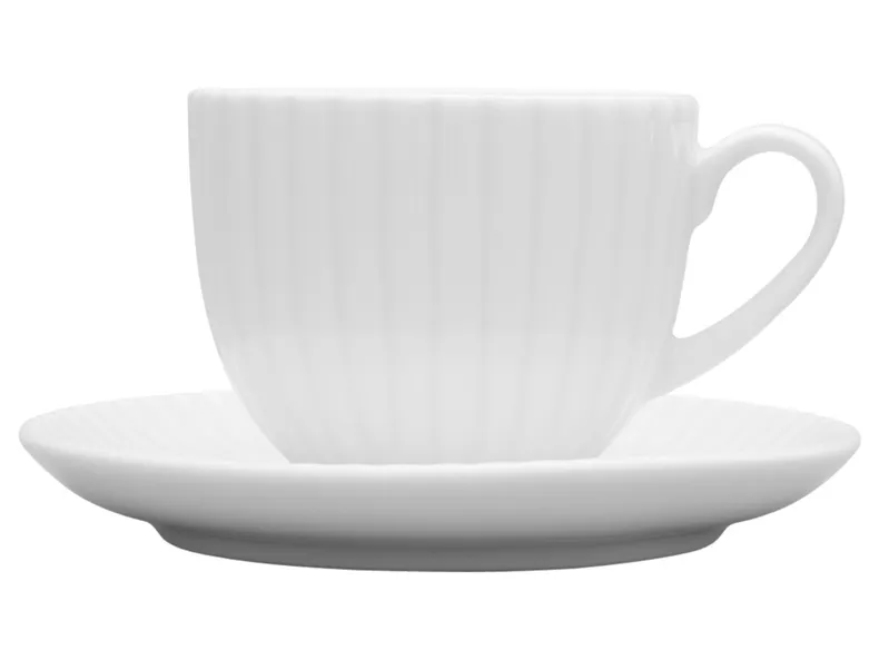 BRW Daisy, чашка з блюдцем, білий, кераміка, 200 мл 077743 фото №1