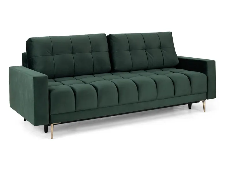 BRW Трехместный диван-кровать Belmira с велюровым ящиком зеленого цвета, Ривьера 38 Зеленый SO3-BELMIRA-LX_3DL-GR1_BA42EB фото №2