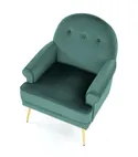 Кухонний стілець HALMAR SANTI темно-зелений/золотий фото thumb №11