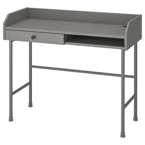 IKEA HAUGA ХАУГА, письмовий стіл, сірий, 100x45 см 604.776.74 фото