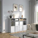 IKEA SPIKSMED СПІКСМЕД, шафа, світло-сірий, 155x32x96 см 295.352.90 фото thumb №2
