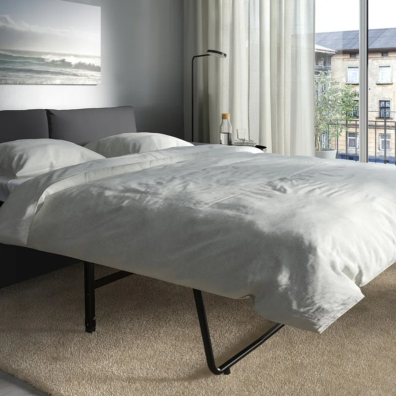 IKEA VIMLE ВІМЛЕ, 2-місний диван-ліжко, з широкими підлокітниками / ХАЛЛАРП сірий 295.370.48 фото №4