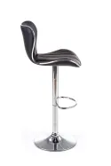 Барний стілець HALMAR H69 хокер чорний, хром фото thumb №3