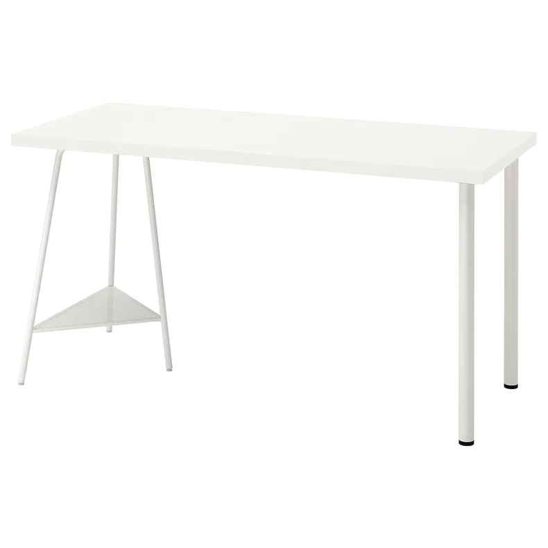 IKEA LAGKAPTEN ЛАГКАПТЕН / TILLSLAG ТИЛЛЬСЛАГ, письменный стол, белый, 140x60 см 394.171.87 фото №1