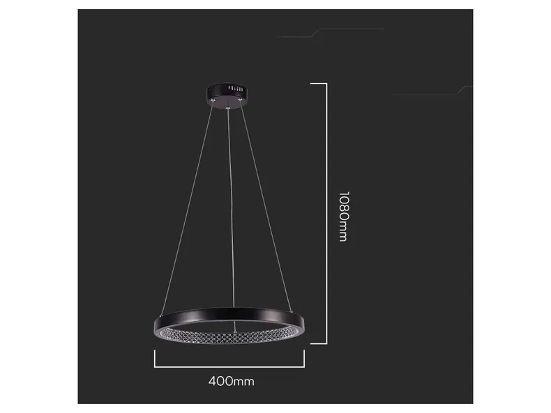 BRW VT-7823 Підвісний світлодіодний світильник алюмінієвий чорний 092056 фото №6
