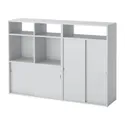 IKEA SPIKSMED СПІКСМЕД, комбінація шаф, світло-сірий, 137x32x96 см 495.352.89 фото thumb №1