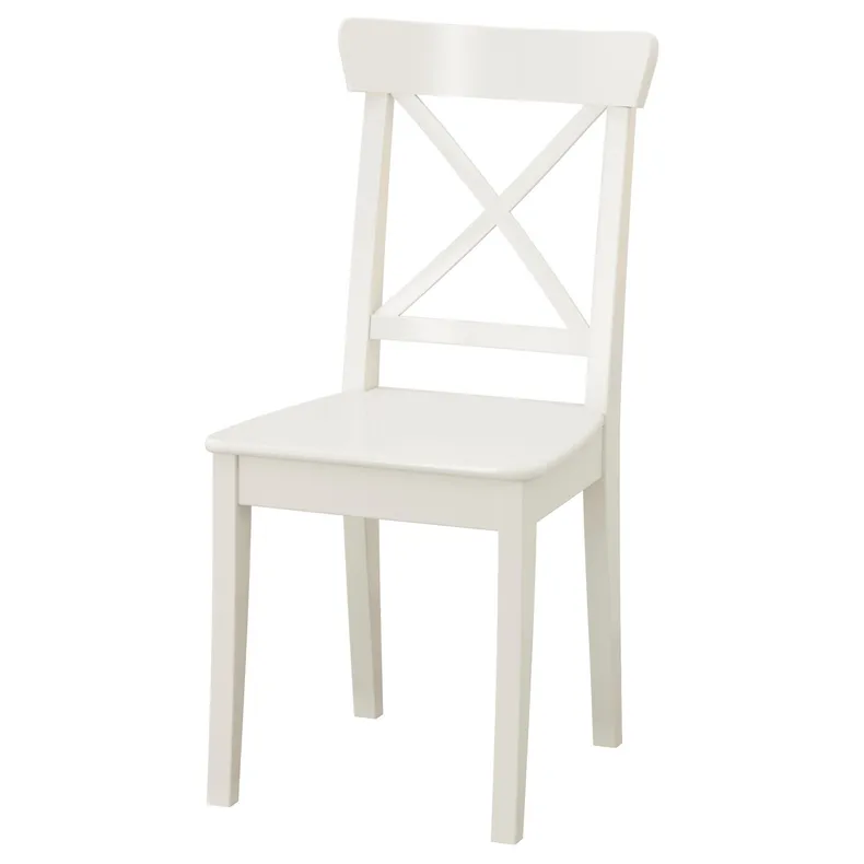 IKEA INGATORP ІНГАТОРП / INGOLF ІНГОЛЬФ, стіл+4 стільці, білий, 155 / 215 см 299.173.07 фото №6