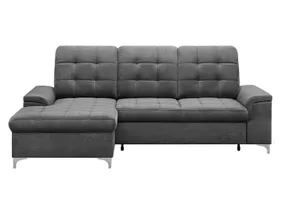 BRW Кутовий розкладний диван Аріадо з ящиком для зберігання велюровий сірий, Vogue 15 NA-ARIADO-RECBK.2F-G3_B85464 фото