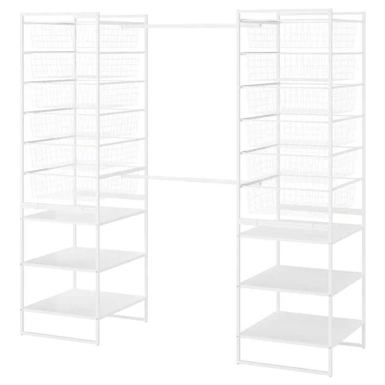 IKEA JONAXEL ЙОНАКСЕЛЬ, гардероб, комбинация, белый, 142-178x51x173 см 793.051.02 фото №1