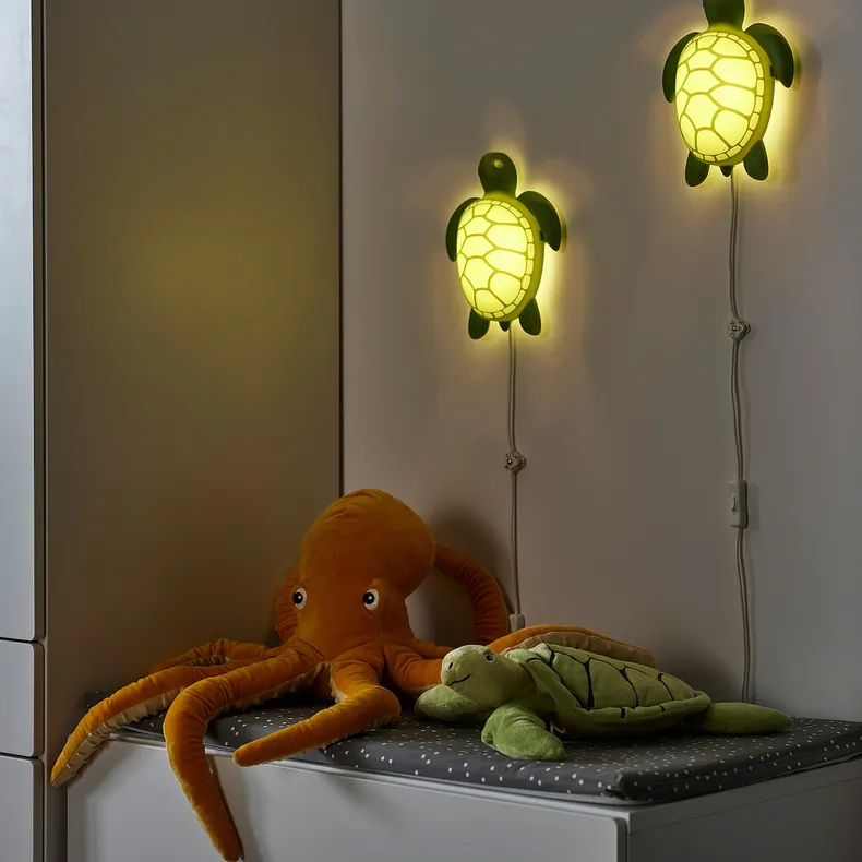 IKEA BLÅVINGAD БЛОВІНГАД, іграшка м’яка, черепаха/зелений, 44 см 505.221.01 фото №6