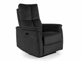 Раскладное кресло реклайнер SIGNAL Neptun M Velvet с функцией массажа, черный фото