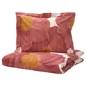 IKEA SVARTKLINT СВАРТКЛІНТ, підковдра та наволочка, світло-рожевий / темно-рожевий, 150x200 / 50x60 см 605.410.24 фото thumb №1