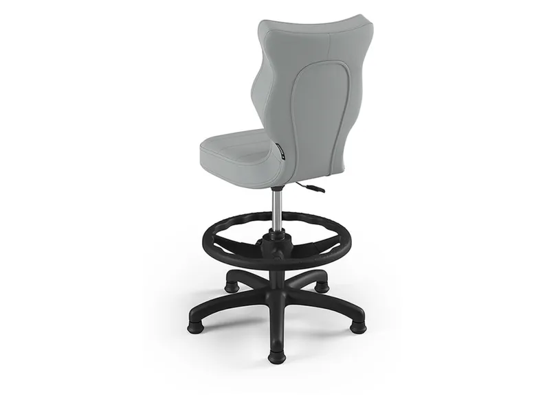 BRW Детский стул с подставкой для ног серый размер 4 OBR_PETIT_CZARNY_ROZM.4_WK+P_VELVET_03 фото №3