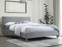 Кровать полуторная бархатная SIGNAL AZURRO Velvet, Bluvel 03 - светло-серый, 140x200 см фото thumb №1