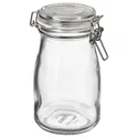 IKEA KORKEN КОРКЕН, банка с крышкой, в форме бутылки, прозрачное стекло, 0.4 l 905.413.67 фото thumb №1