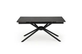 Раскладной стол HALMAR VITORINO 160-220х90 см, столешница - черный мрамор, ножки - черные фото
