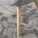 Крісло м'яке з підставкою для ніг MEBEL ELITE LOZANO 2 Velvet, тканина: сірий фото thumb №7