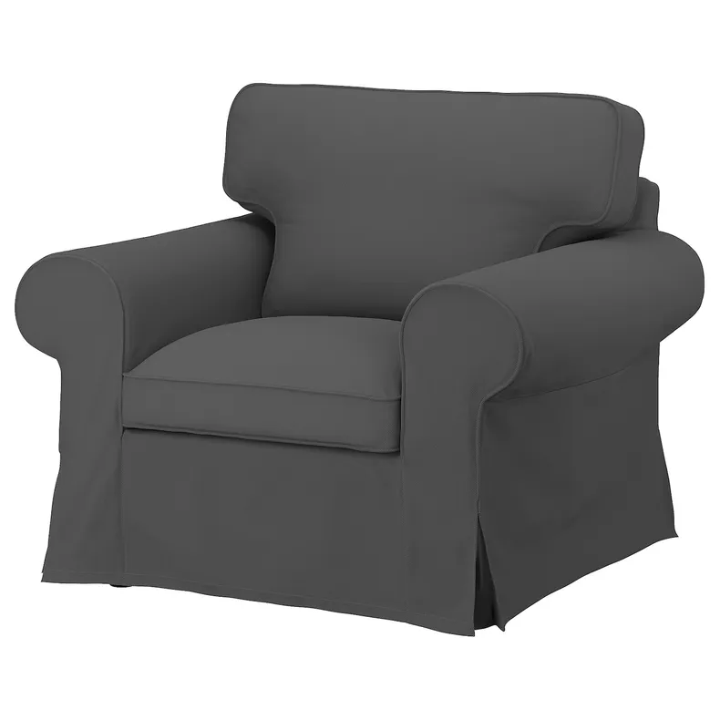 IKEA EKTORP ЕКТОРП, крісло, ХАЛЛАРП сірий 193.198.85 фото №1