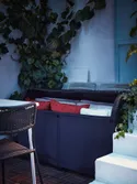 IKEA TOSTERÖ ТОСТЕРО, садовый сундук, черный, 129x44x79 см 104.114.40 фото thumb №3