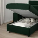 IKEA VIMLE ВІМЛЕ, 3-місний диван із кушеткою, з широкими підлокітниками з підголівником/Djuparp темно-зелений 094.326.84 фото thumb №3