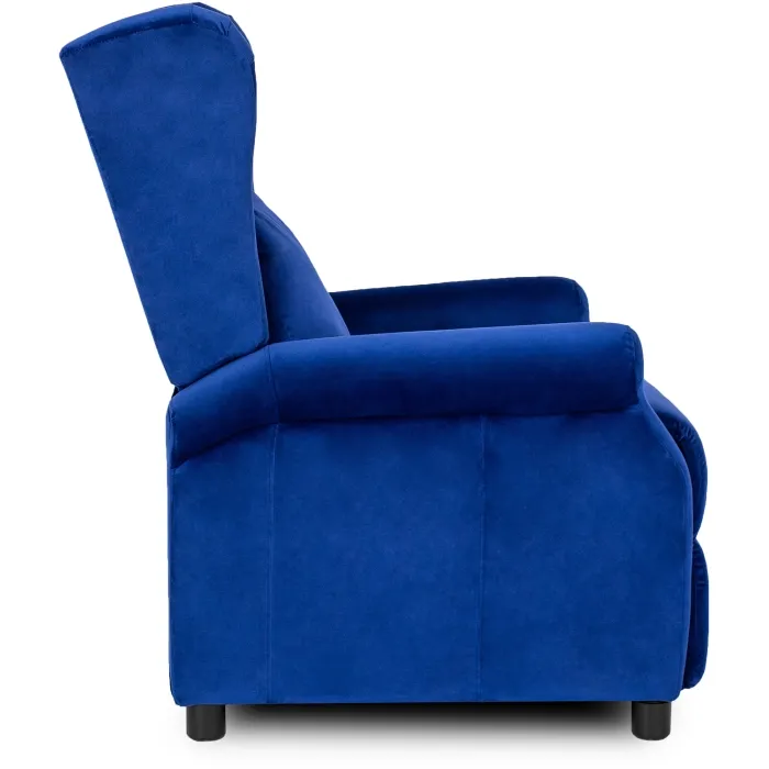 Кресло реклайнер бархатное MEBEL ELITE SIMON Velvet, темно-синий фото №11